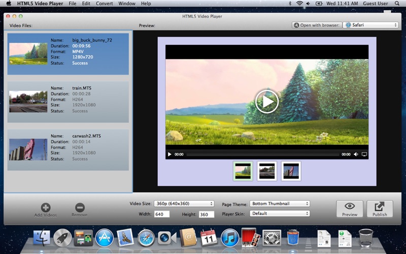 HTML5 Video Player screenshot1