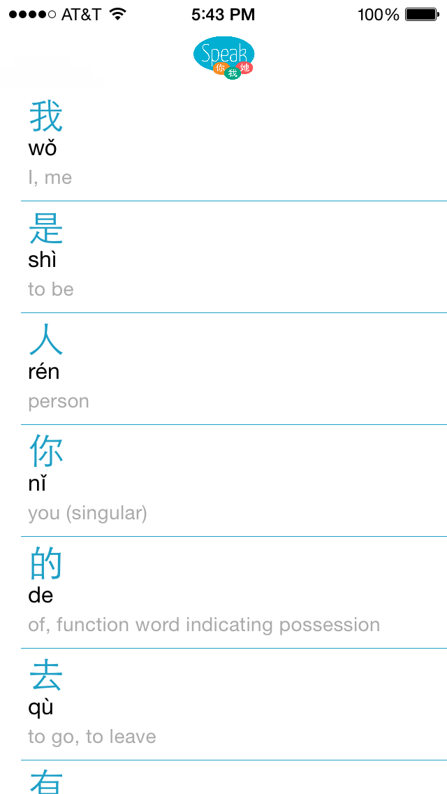 How to cancel & delete Speak Ni Wo Ta - Learn Chinese Mandarin Dictionary - China/English Translator from iphone & ipad 1