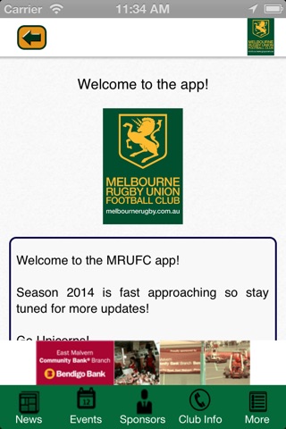 Melbourne Rugby Union Football Club screenshot 2