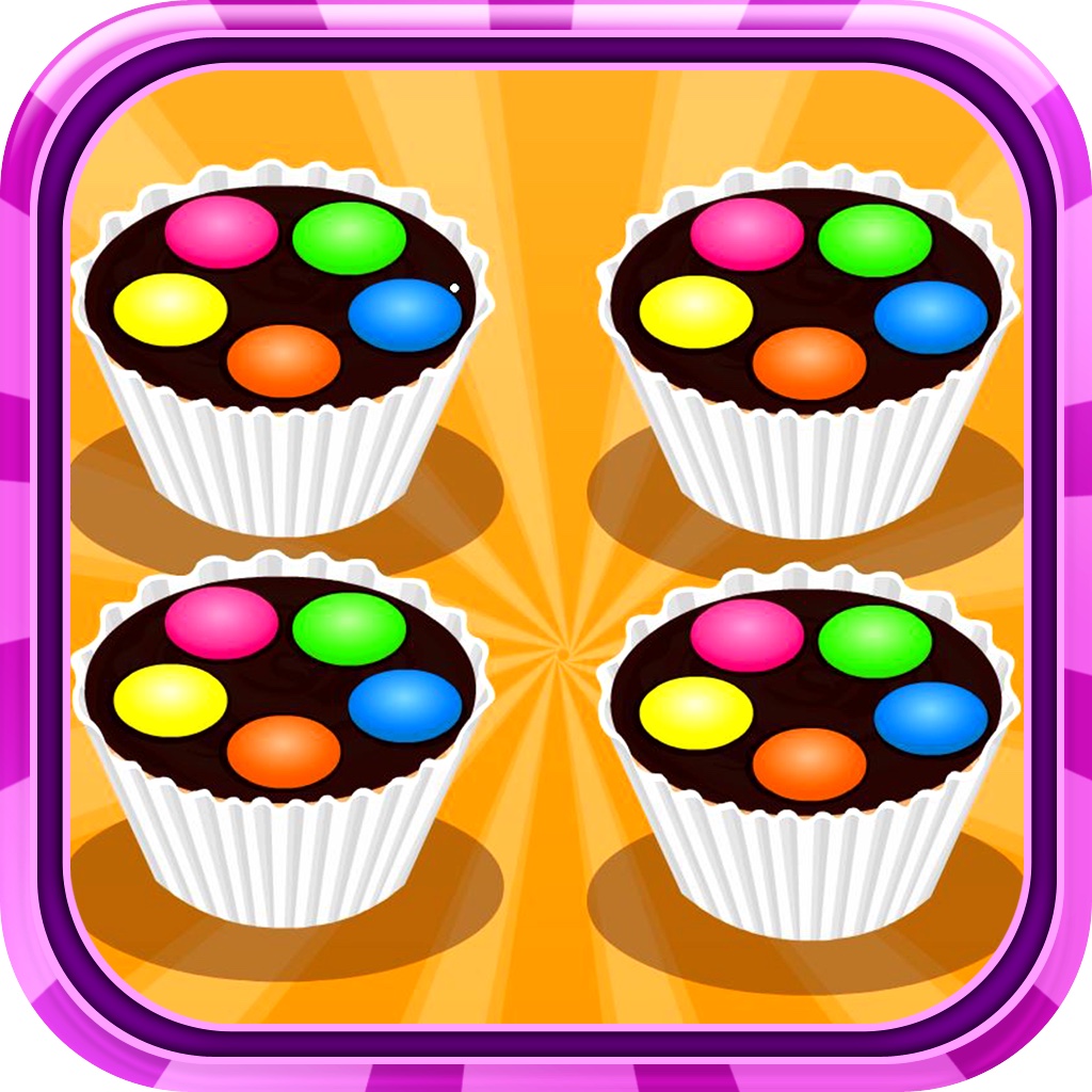 Muffins smarties on top icon