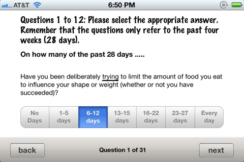 Do I have an Eating Disorder? screenshot 3