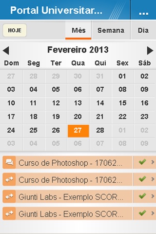 Universitário Móvel para iPhone screenshot 2