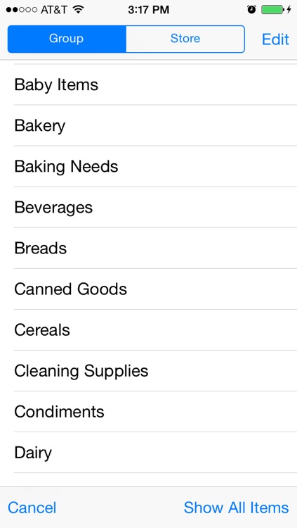 Shopping List。