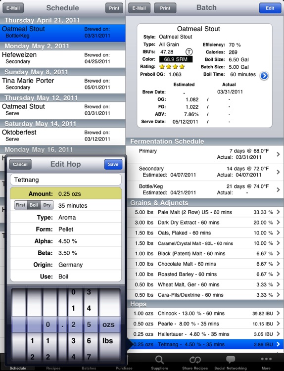 iBrewMaster iPad Edition