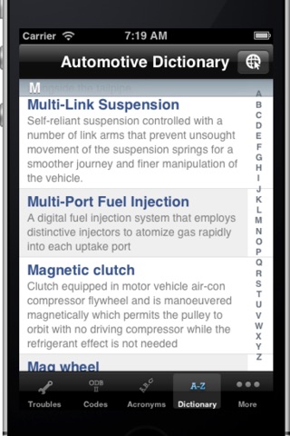 Mechanic Mate - Auto Troubleshooting, OBD-II Trouble Codes, Acronyms and Dictionary screenshot 4
