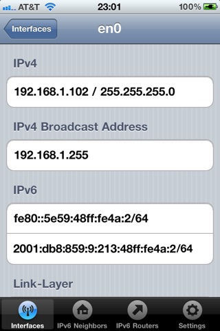 Ip6config screenshot 2