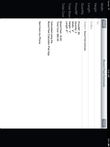 Board Feet Calculator for iPad screenshot 4