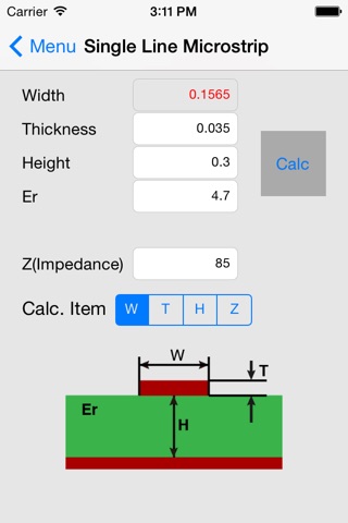 PCB Line Calculator screenshot 2