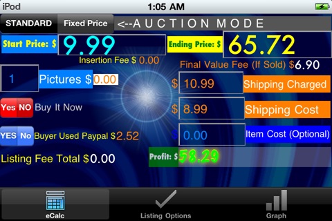 Auction eCalc - "for Ebay Paypal Profit Calculator" screenshot 3