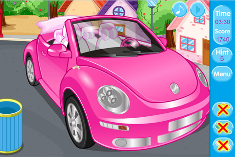 Clean my pink new beetle screenshot 4