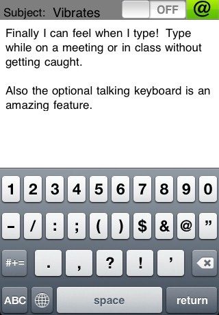 Vibrating Email Keyboard