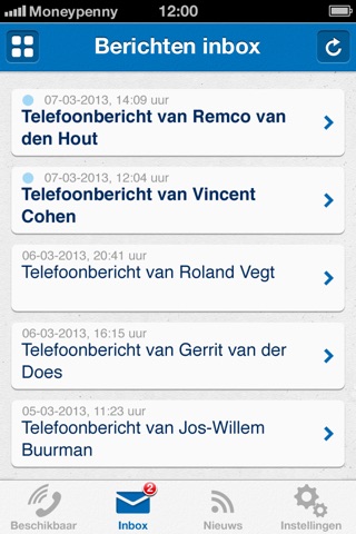 Moneypenny telefoonservice screenshot 3