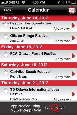 Ottawa Festivals screenshot 2