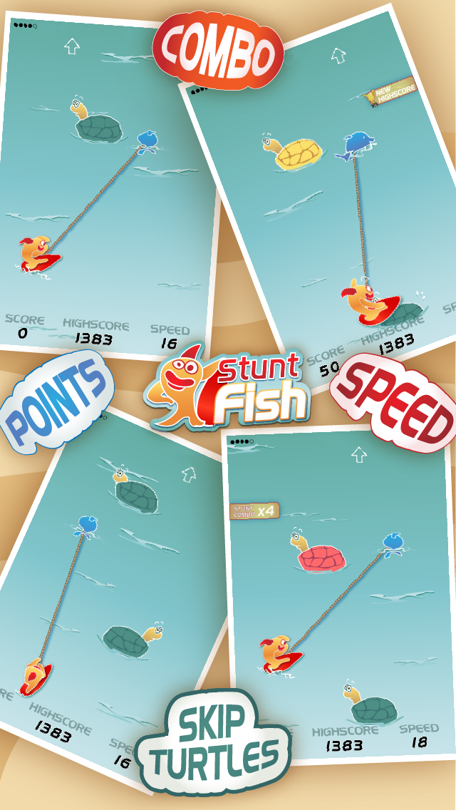 Screenshot #2 pour Stunt poisson - Faites votre poisson rouge saut creux autant tortues que vous pouvez pour obtenir plus de points