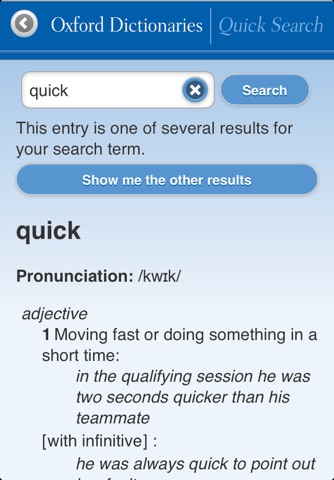 Oxford Dictionaries Quick Search (no ads) screenshot 2