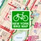 Simple and free bike map of New York, no connectivity needed, its offline map, zoom, pan, and rotate the map with gestures