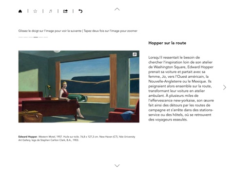 Edward Hopper d’une fenêtre à l’autre. L’application de l’exposition du Grand Palais, Paris. screenshot 3