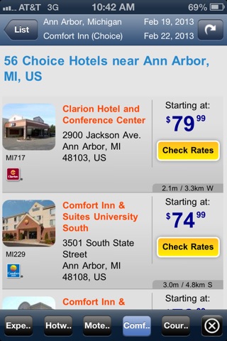 Frugal Hotel and Motel Finder screenshot 3