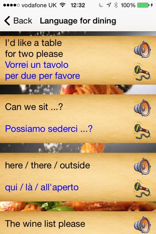 Italian Menu screenshot 2