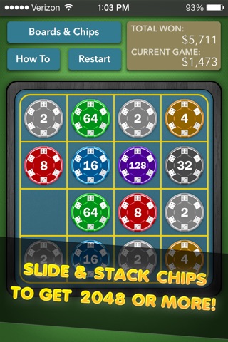 2048 Poker Chips screenshot 2