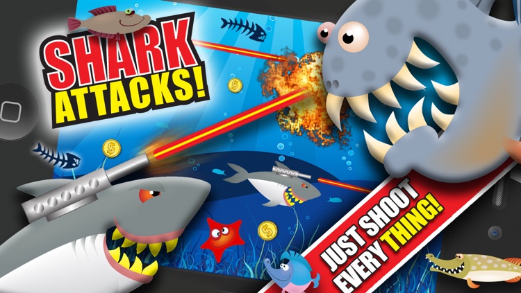 Shark Attacks! FREE : Hungry Fish Revenge Laser Shooting Racing Game - By Dead Cool Apps