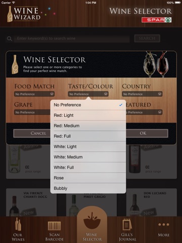 SPAR Wine Wizard for iPad screenshot 3