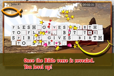 WORD PUZZLE for the CHRISTIAN SOUL - Bible verses inspired Word Puzzle Game. Shuffle to reveal the verse. screenshot 3
