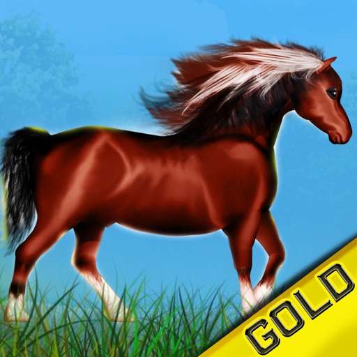 Horse Poney Wild Agility Race : The forest dangerous path - Gold Edition icon