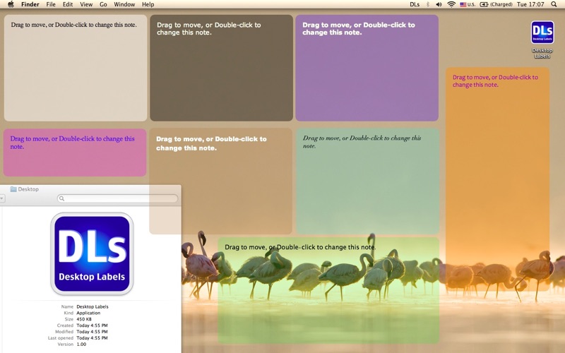 Desktop Labels Screenshot