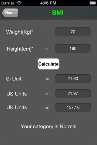 Health Calculator + screenshot 2