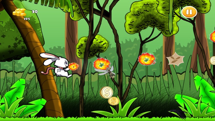 Bunny Jungle Jump & Fire Throw - Jumping Rabbit & Flying Burning Ball FREE FUN