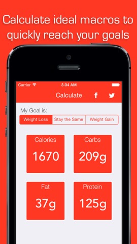 Optimum Macros - Fitness Macronutrient Finder using Harris Benedict Formulaのおすすめ画像1