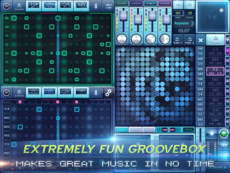 MINT.io Groovebox Synth - Make House, Dubstep, Techno, Breakbeat screenshot-0
