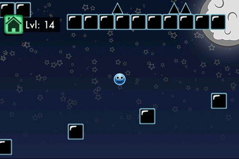 Blue Bouncing Ball Spikes - Night Run screenshot 3