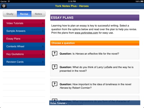 Heroes York Notes GCSE for iPad screenshot 4