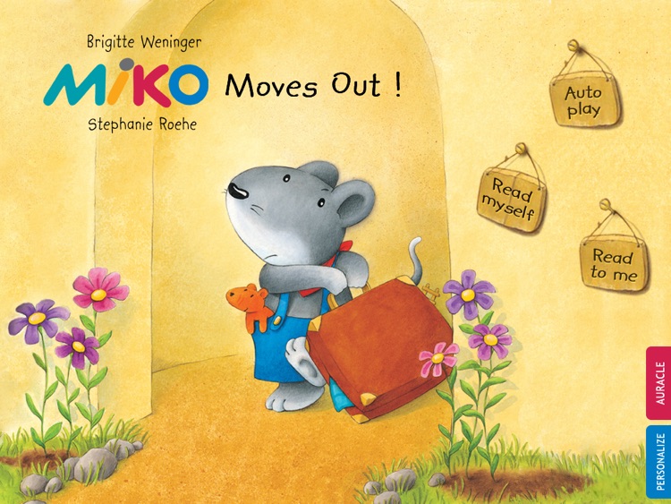 Miko Moves Out: An interactive bedtime storybook for kids about Miko who is miffed with his mother and decides to move out. But the question remains - Where will he go? by Brigitte Weninger illustrated by Stephanie Roehe (Lite version; by Auryn Apps)