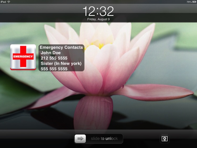 ICE for iPad (In Case of Emergency Info)