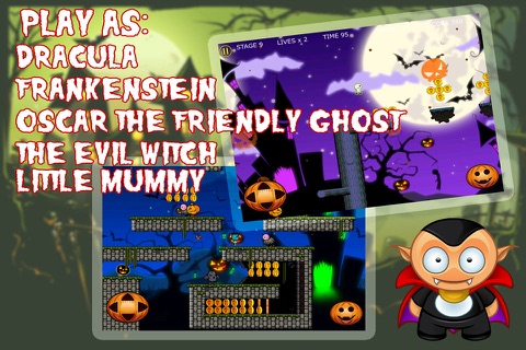 The Great Little Monster Arcade Land:Dracula the Vampire, Frankenstein,Casper, Ramses the Mummie and The Witch in a monster hunt adventure game screenshot 2