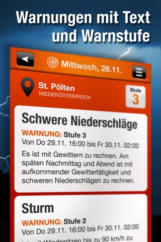 Unwetter Österreich - Das aktuellste Wetterradar mit Unwetterwarnungen der ZAMG screenshot 3
