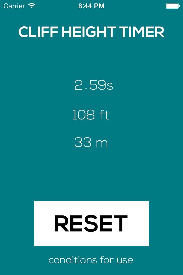 Cliff Height Timer screenshot 2