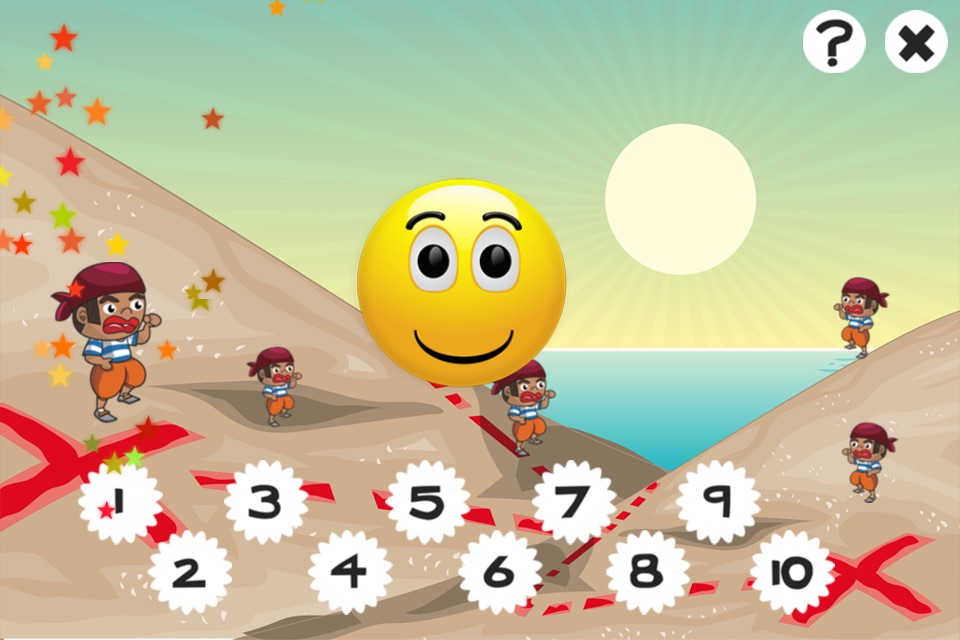 Pirate counting game for children: Learn to count the numbers 1-10 with the pirates of the ocean screenshot 3