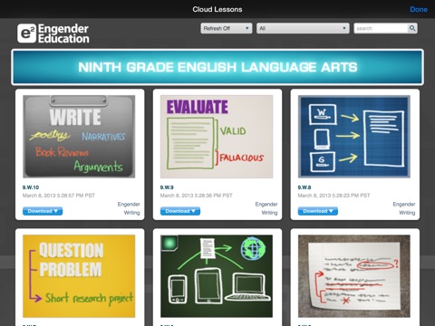 English Ninth Grade - Common Core Curriculum Builder and Lesson Designer for Teachers and Parents screenshot 2