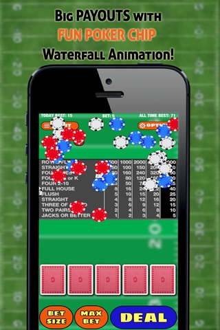 Football's Halftime Video Poker - Six Fun Vegas Style Card Games screenshot 3