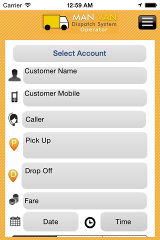 Man Van Dispatch system operator app screenshot 2