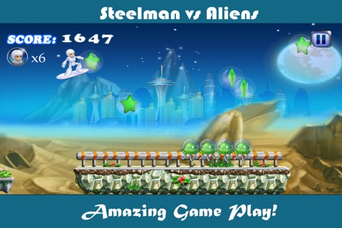 SteelMan Vs Aliens - Time Wars Runner Edition screenshot 2