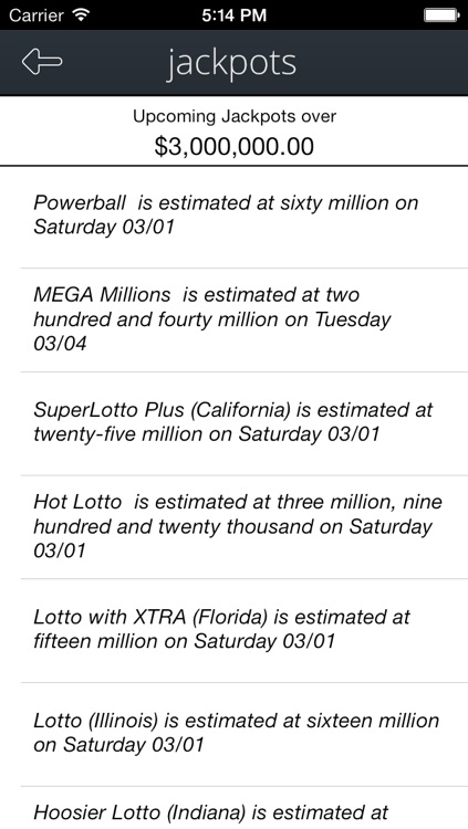 LottoNumbers, Winning USA Lottery Result Numbers - Powerball, MegaMillions, Lotto and more screenshot-4