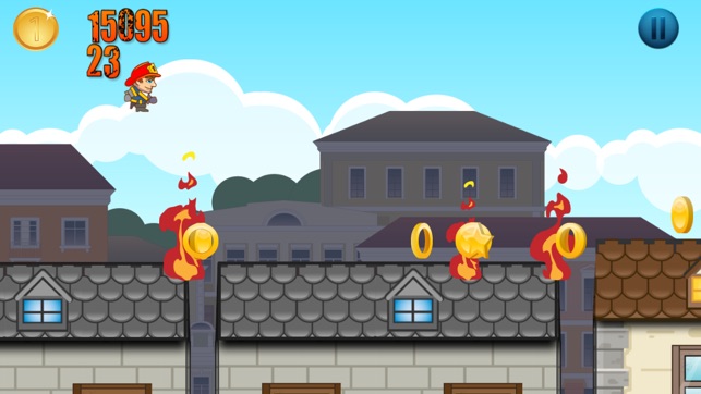 Fire Dash - The Life as a Rooftop Fireman Free(圖2)-速報App