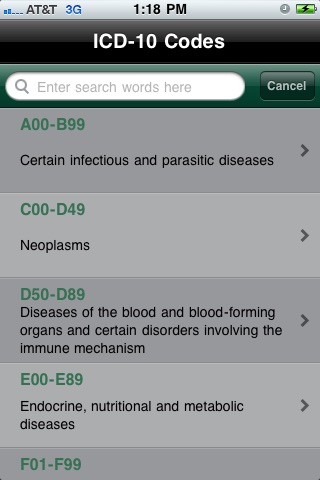 ICD10 Codes