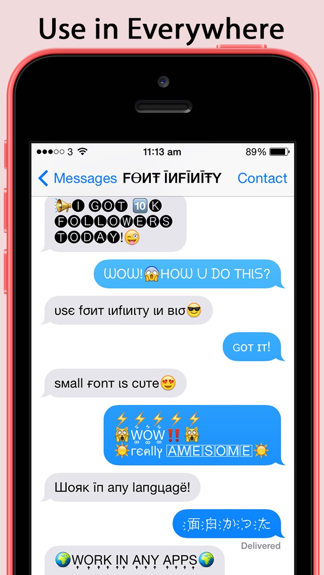 Font Infinity Pro ∞ Better Emoji Fonts & New Cool Text ... - 640 x 1136 jpeg 110kB