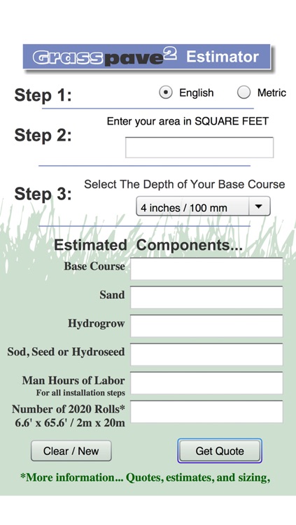 Grasspave2 Estimator